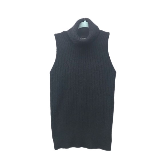 Pierre Cardin Sweaters - Pierre Cardin Top Lambswool Angora Women's M Black Sleeveless Turtleneck